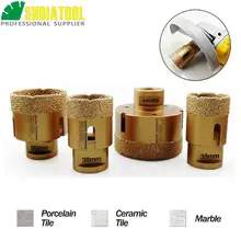 SHDIATOOL 1 pc M14 soldadura al vacío, de diamantes de perforación de núcleo poco seco de brocas de diamante de agujero VI piedra broca corona de perforación poco