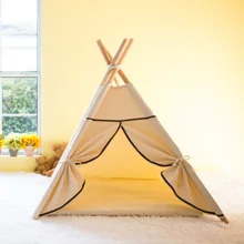Домик-кровать для собаки площадка для игр домашних животных Игровая палатка teepee Милая теплая собака/кошка игровая площадка с ковриком вместе