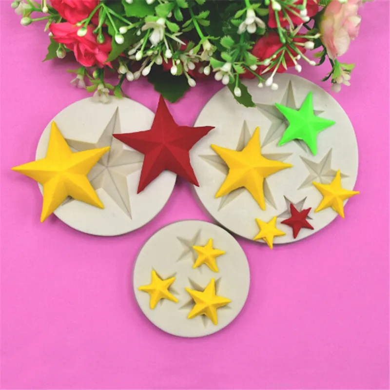 DIY Star Flower Cake Silicone Mold Cupcake Fondant Decorating Tools Candy Chocolate Gumpaste Moulds | Дом и сад
