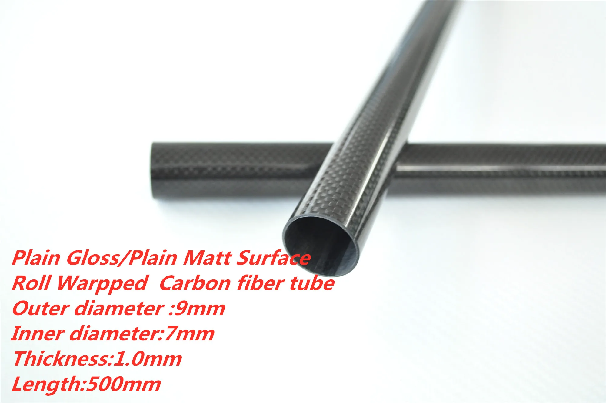 1pc 29MM OD x 27MM ID Carbon Fiber Tube 3k 1000MM Long carbon pipe Roll Wrapped 