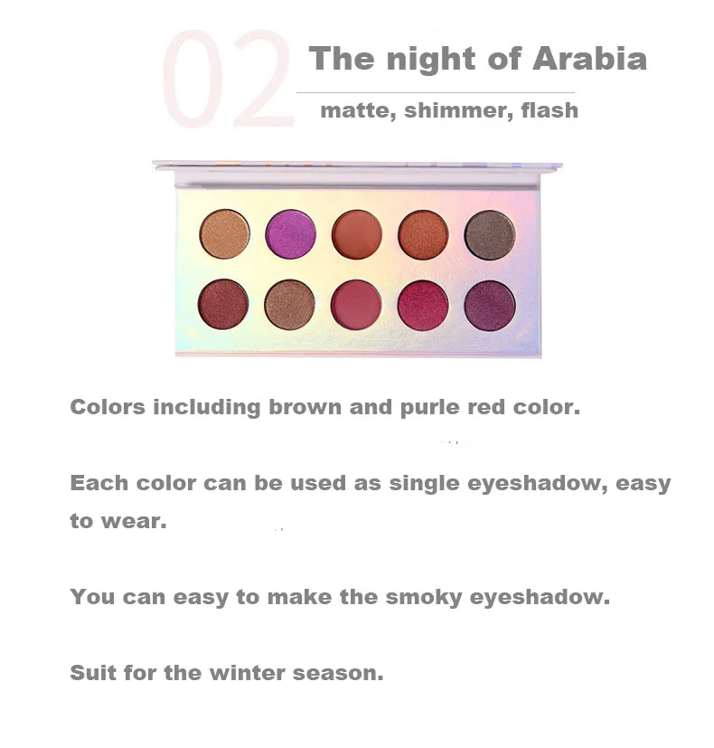 Vermelho à Prova Xixi Shimmer Fosco Sombra Paleta Brilhante 10 Cores Laranja Rosa Pigmento Dwaterproof Água Longa Duração Ac041 8 Beleza e saúde