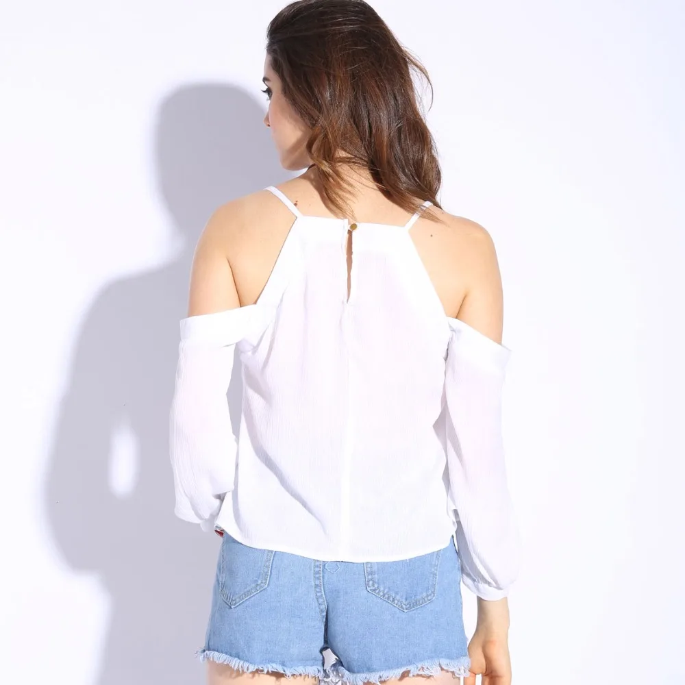 Women-Off-shoulder-Tops-2016-Girls-Cold-Shoulder-Blouses-Nine-Quarter-V-Neck-Shirts-Sexy-Ladies (2)