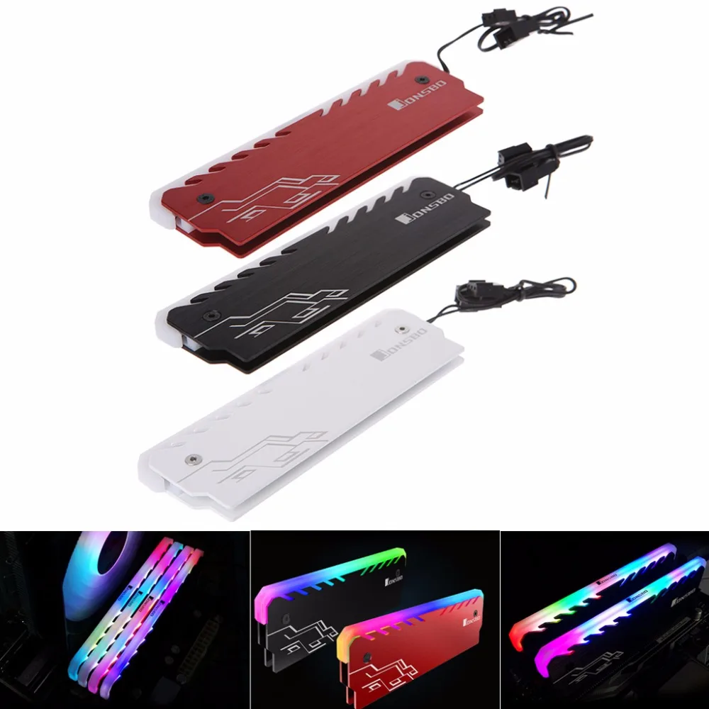 

Aluminum RAM Heatsink Cooler RGB 265 Light Radiator Desktop Memory Cooling Vest MAY23 dropship