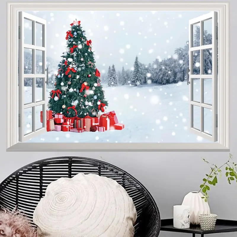 Buy 3D Christmas Wall Floor Ceiling Stickers Santa