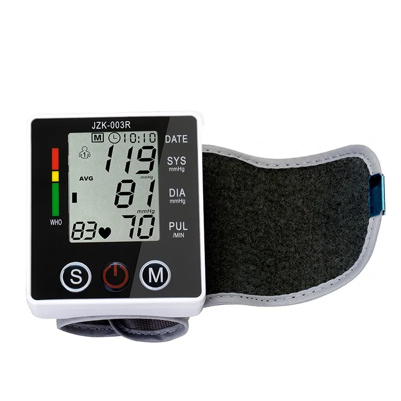 

Free Shipping Home Health Care Digital Lcd Arm Pulse Wrist Blood Pressure Monitor Heart Beat Meter for Measuring Automatic