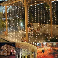 10 * 5m 1600 Bulbs LED Curtains Garland string light christmas new year holiday party wedding luminaria decoration lamp lighting 10 * 5m 1600 Bulbs LED Curtains Garland string light christmas new year holiday party wedding luminaria decoration lamp lighting