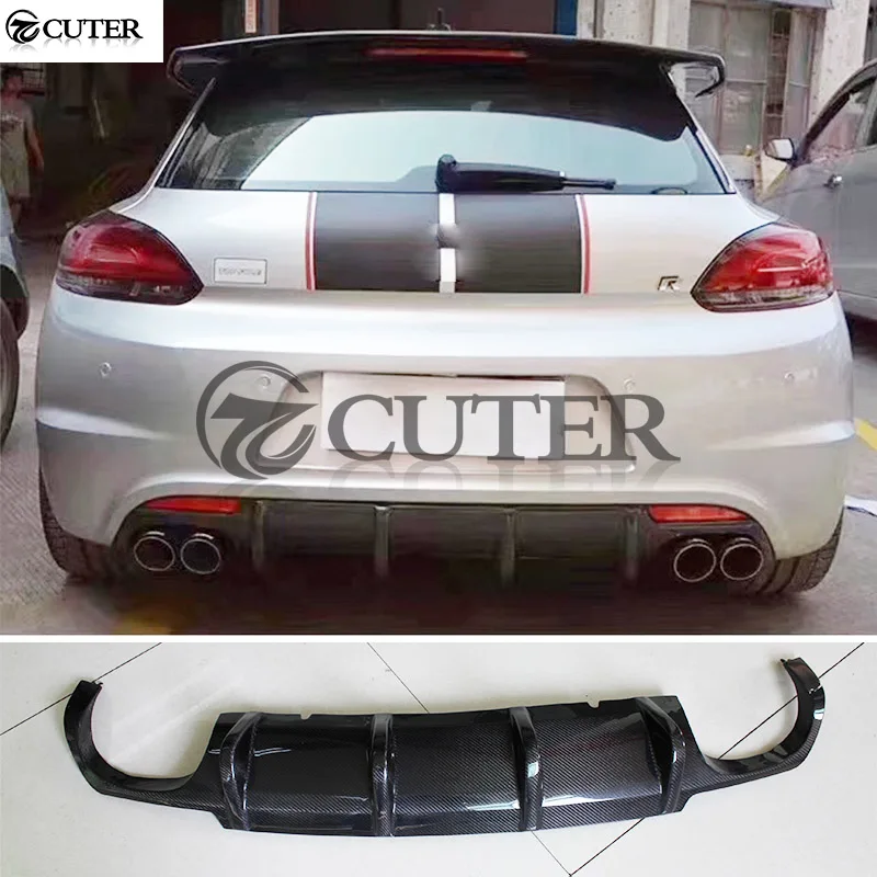 Задний бампер для Volkswagen Scirocco R автомобильный диффузор задний из углеродного