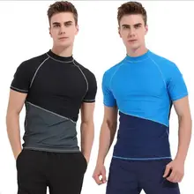 Sbart 1 шт. быстросохнущие купальники короткий рукав сыпи гидрокуртки мужские купальники топы мужские серфинг парусный спорт футболки купальные костюмы