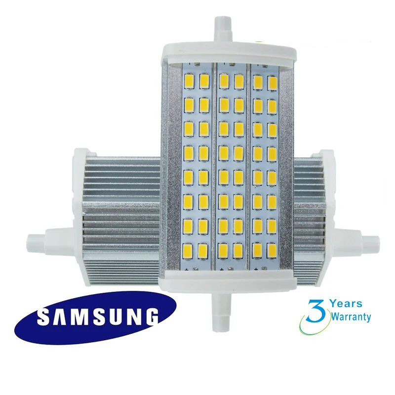 2 шт./лот с регулируемой яркостью 15 Вт 118 мм Светодиодная R7S лампа 48 шт. samsung SMD5730