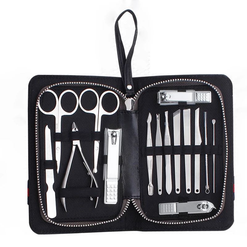 15pc/set Beauty Health Nail Knife Set Home Scissors Clippers files Pedicure hand tools sets Stainless Steel | Инструменты