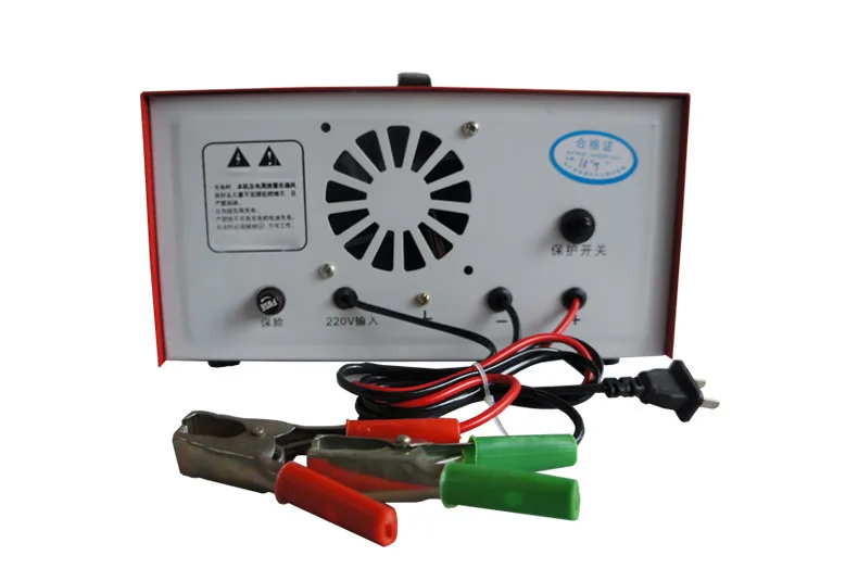 

50A Adjustable Voltage Fish Clip Rapid Charger Automatic Protection Fast Charger AC/DC Adapter For 6/12/24V Car Battery