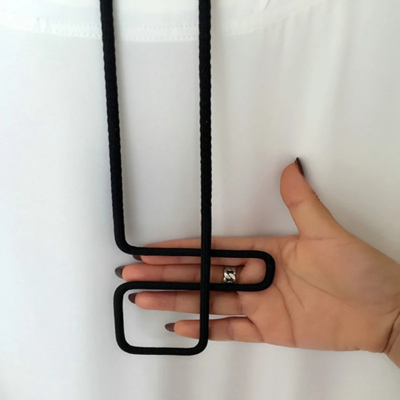 Fashion necklace pendant necklaces pendant necklace Fashion Designer Black Rope Necklace Geo Maze Collar Pendant Simple Costume Jewelry For Women Para Mujer