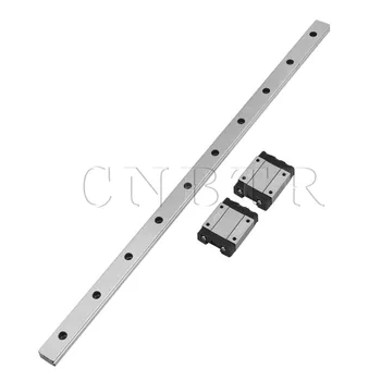 

CNBTR 400mm Length Bearing Steel Linear Sliding Guide Slide Rails & 2PCS MGN15 Linear Extension Block for CNC 3D Printer