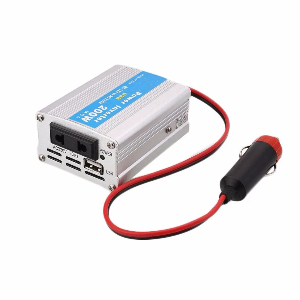 200 Вт автомобильный инвертор питания USB конвертер DC 12 В в AC 220 В W/адаптер