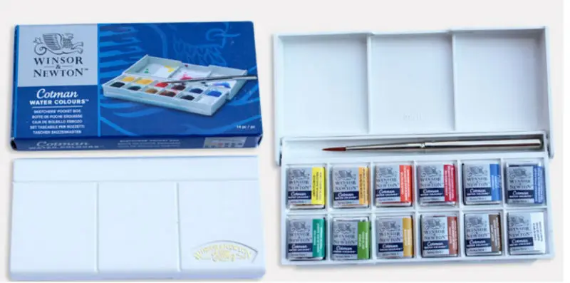 Winsor& Newton однотонные cotman акварельные краски в наборе профессиональная кисть профессионального уровня искусство художников пигментная краска