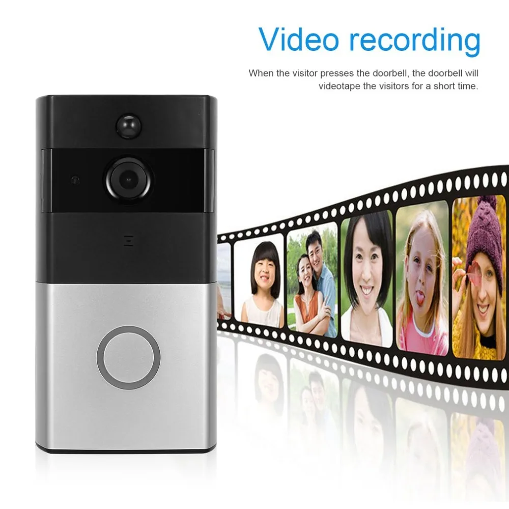 

Intelligent Doorbell Wireless Video Doorbell WIFI Remote Intercom Detection Electronic HD Visible Monitor Night Vision