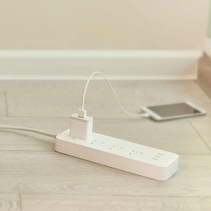 Xiaomi Mijia power Strip 2.1A Быстрая зарядка 3 USB удлинительная розетка 4 гнезда суб-контроль переключатель адаптер США Великобритания ЕС AU