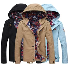 Männer Jacke 2016 Neue Ankunft Männer Jacke Mit Kapuze Mode Slim Fit Mantel Männer Casual Frühling & Herbst Jacke Oberbekleidung 3XL