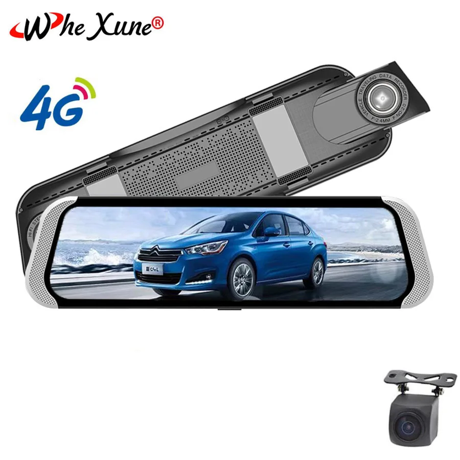 

WHEXUNE 10 inch 4G Android 5.1 Car DVR smart rearview GPS navigation mirror Full HD 1080P Car camera ADAS WiFi monitor dash cam