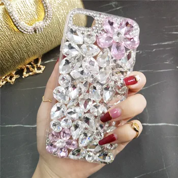 

XINGDUO Coloured crystal diamond phone case for Huawei P10 Lite/ P20 Lite/P9 Lite/Mate 20 Pro/Lite Glitter crystal Petal cover
