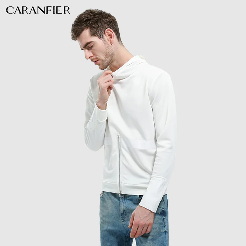 CARANFIER толстовки мужские новые осенние хлопковые с длинным рукавом Молодежные