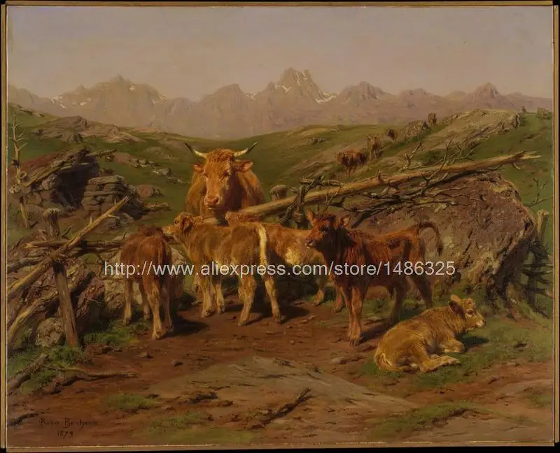 On Canvas Asian Art s Decorative Acrylic Panels Wall Chinese Modern Painting Animal Herd | Дом и сад