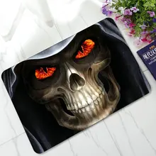 Вечерние украшения на Хэллоуин, мультяшный коврик с изображением черепа, нескользящий резиновый дверной коврик для спальни, гостиной, кухни, впитывающий домашний декор
