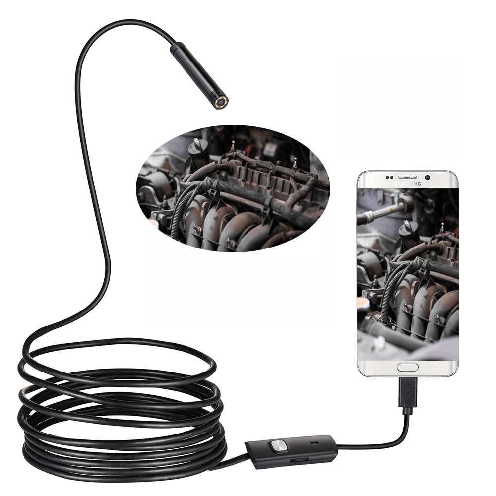 

5.5/7/8mm Lens 2M/5M 720P Android USB Endoscope Camera Flexible Snake USB Pipe Inspection Android Phone Borescope Camera
