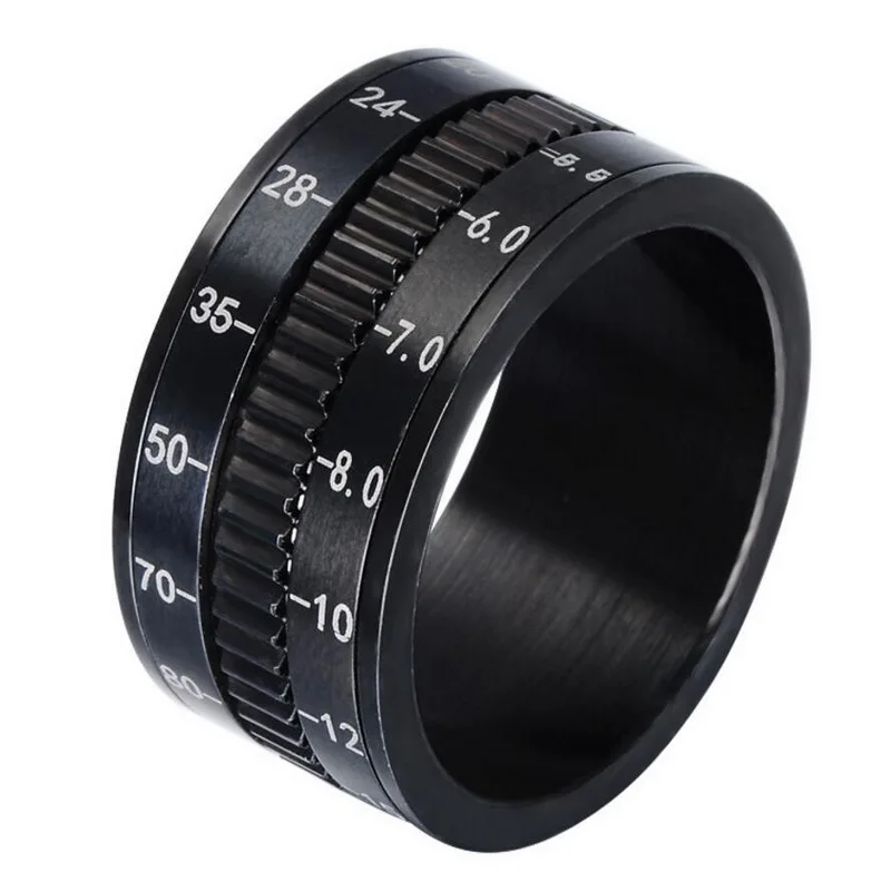 

Outdoor EDC self-defense ring, emergency window-breaking tools, 12MM titanium steel camera lens ring can be rotated