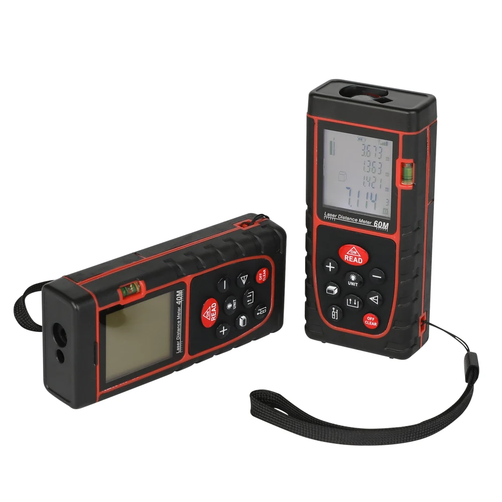 

latest beautiful appearance red laser distance meter 40M 60M 80M 100M laser range finder laser meter tape measure laser 2018