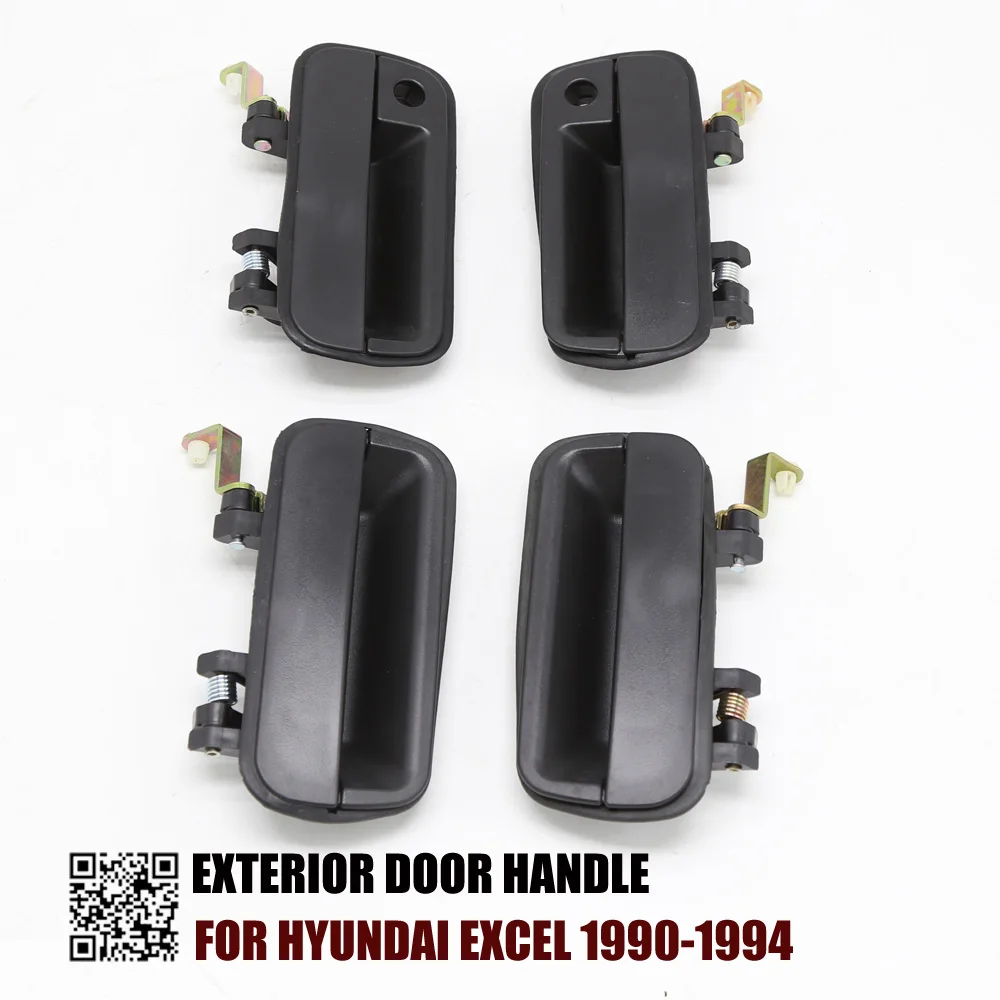 

ONE SET 4PCS EXTERIOR DOOR HANDLE FOR HYUNDAI EXCEL 1990-1994 82650-24000 82660-24000 83650-24000 83660-24000