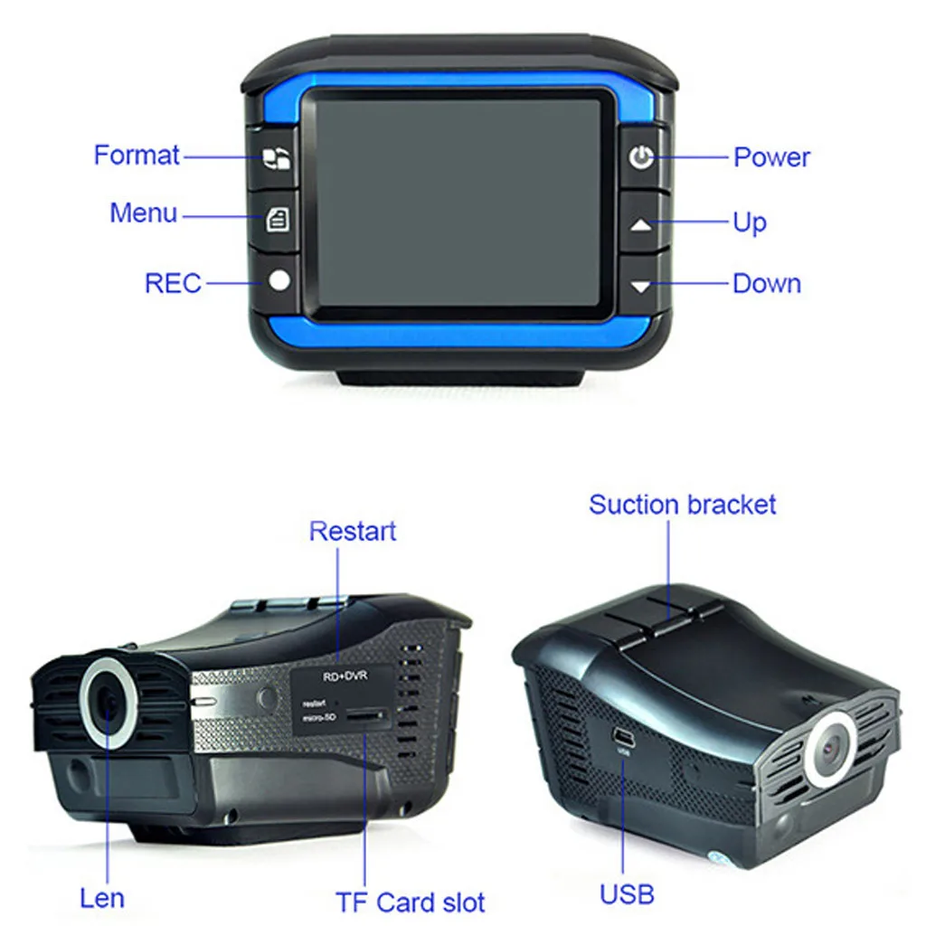 OMESHIN dvr/dash камера двойной-в-одном радар зеркальная камера карта видео рекордер Автомобильный видеорегистратор 140 градусов широкоугольный 720P 19Apl25