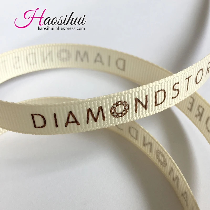 HAOSIHUI бесплатный дизайн 5/8 ''(16 мм) Grosgrain поставщики печатных брендов ленты