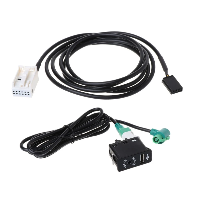 Usb Aux Switch Socket Wire Harness Cable High Quality