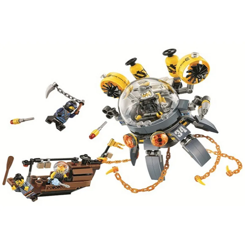 

Legoing Flying submarine 70610 Ninja series 368 Building Blcok set Brick compatible 10725 Toys for children Gift