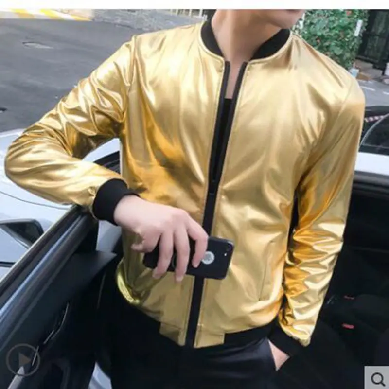 5XL Summer Men Bomber Jacket Fashion 2018 Slim Fit Sun Protection Clothing Silver Shining Jackets Mens Plus Size Stage Coats Man 5XL Summer Men Bomber Jacket Fashion 2018 Slim Fit Sun Protection Clothing Silver Shining Jackets Mens Plus Size Stage Coats Man