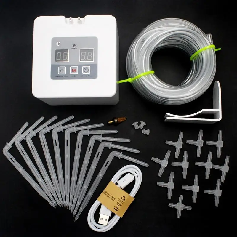DIY Self Watering System Micro Automatic Drip Irrigation Kit with 30-Day Timer and USB Charging DIY Self Watering System Micro Automatic Drip Irrigation Kit with 30-Day Timer and USB Charging