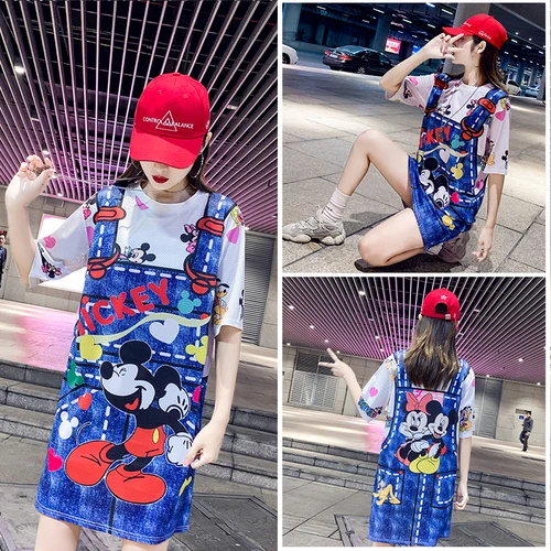 

2019 Fashion New Spring And Summer Will Mesh Han Edition Long Loose Ultra Short Sleeve T-shirt To Fire Women Tops Love