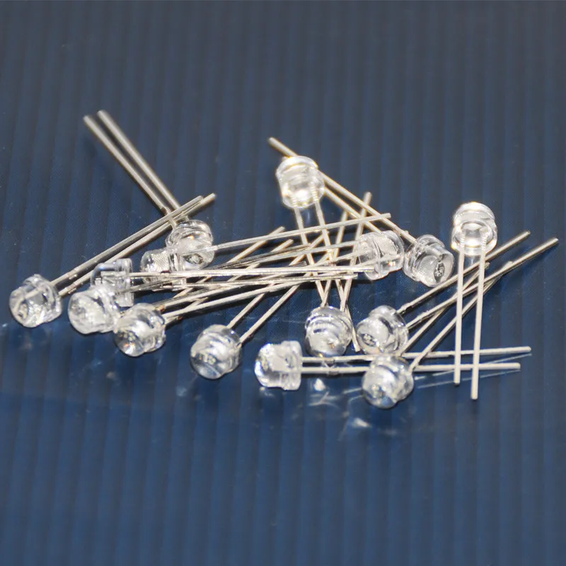 100pcs Straw Hat LED Diodes 5mm RGB White UV LED Lamp Bulb 5 mm Clear Light-Emitting-Diode Straw Hat Diod Electronic Diy Kit Set (2)
