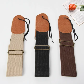 

Electric Acoustic Leather Head Guitar Straps Pure Cotton Material Electric Guitar Straps for Choose