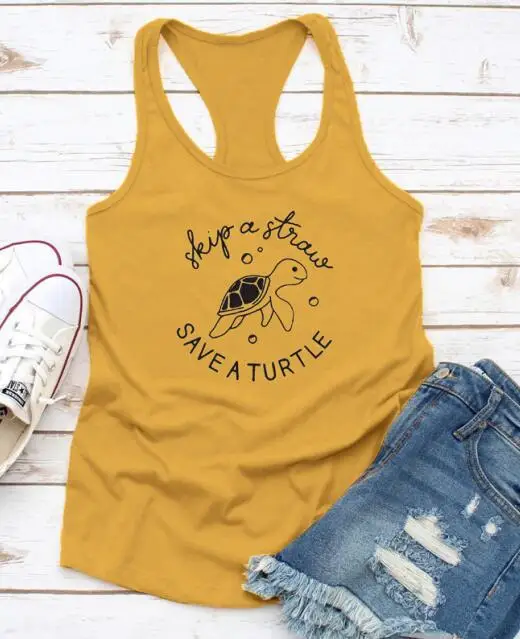 gold vest black txt Жилет без рукавов Save A Turle пикантные майки летняя рубашка без рукавов с открытой спиной Графический стакан Save Turle Clean жилет рубашка - Цвет: gold vest black txt