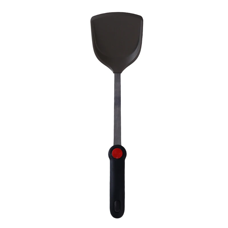 Grey spatula Нержавеющая сталь Ручка Рабочая Лопата антипригарный силиконовый кулинарный шпатель гибкий силиконовый блинчик Тернер кухонная посуда - Цвет: Grey spatula