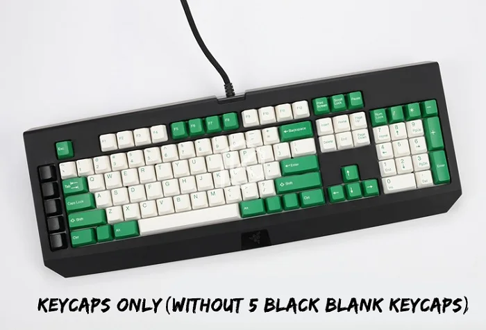 Taihao abs double shot колпачки для diy игровой механической клавиатуры razer blackwidow ultimate 87 104 [только колпачки] - Цвет: Razer GW  x1