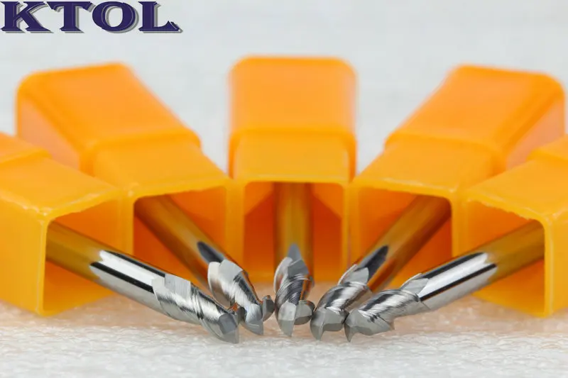 2 flute spiral router bits cnc aluminium milling cutter tool set_1