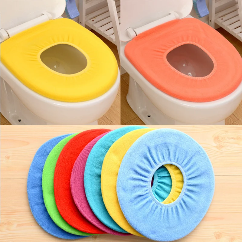 

Bathroom Warmer Toilet Lid Cover Seat Cover Product Pedestal Pan Cushion Pads Iycra Use in O-shapes Flush Comfortable Toilet