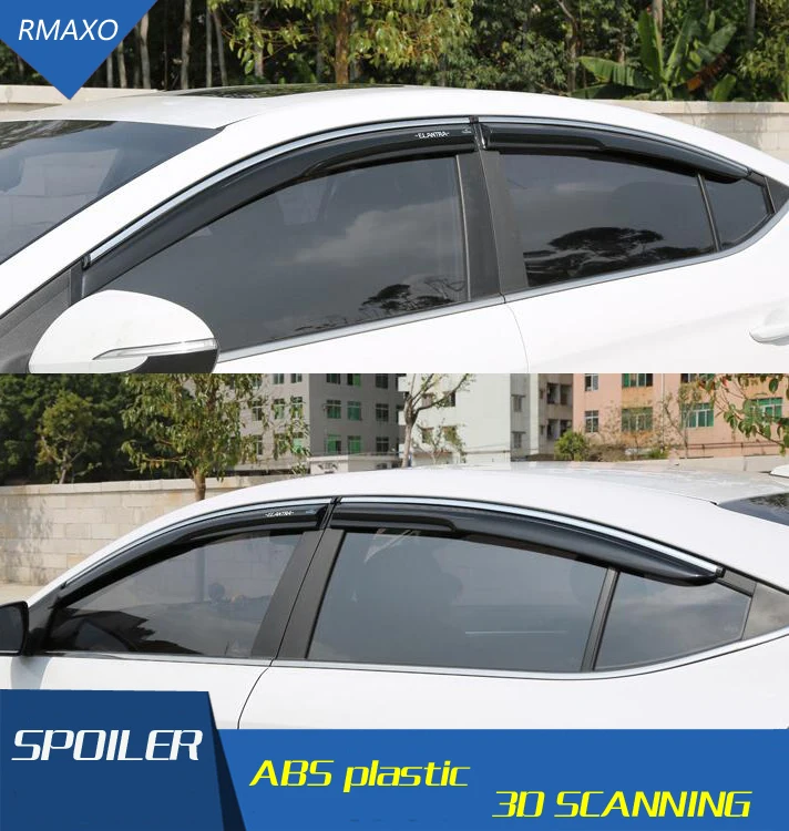 Защитный козырек на окна для Hyundai Elantra пластиковый защитный от солнца и дождя