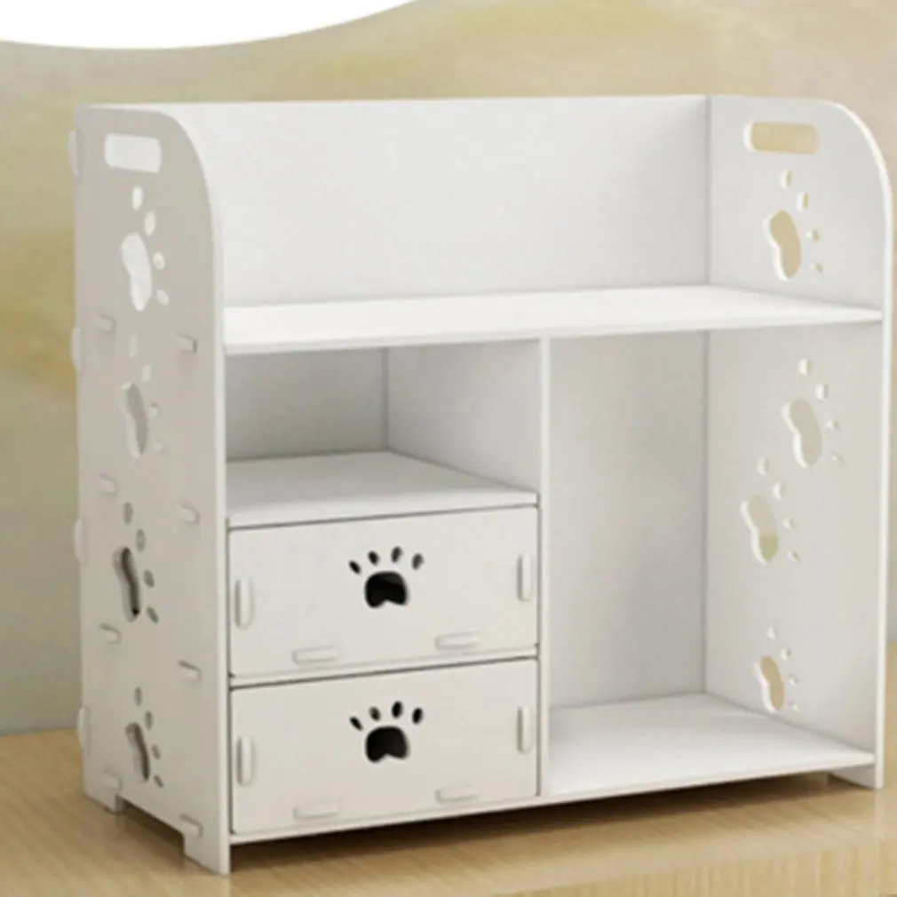 

Simple Wooden Makeup Storage Box Shelf Desktop Multi-layer Drawer Cosmetic Dressing Table Bathroom Bedroom