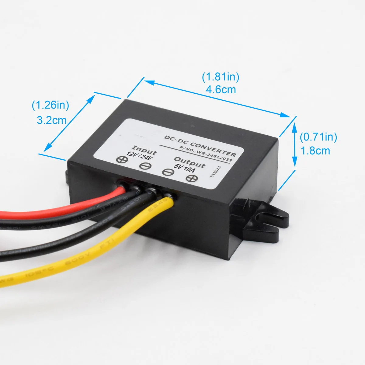 XCGaoon DC адаптер преобразователя вход DC 12 V 24 V(диапазон напряжения 8 V-40 V) выход 5 V 10A 50 W понижающий автомобильный источник питания