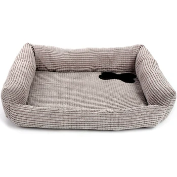 

Corduroy Bone Winter Warm Dog Bed Brown Grey Pet Chihuahua Nest Mat All Season Soft Cotton Puppy Cat Sleeping Sofa for Small Dog