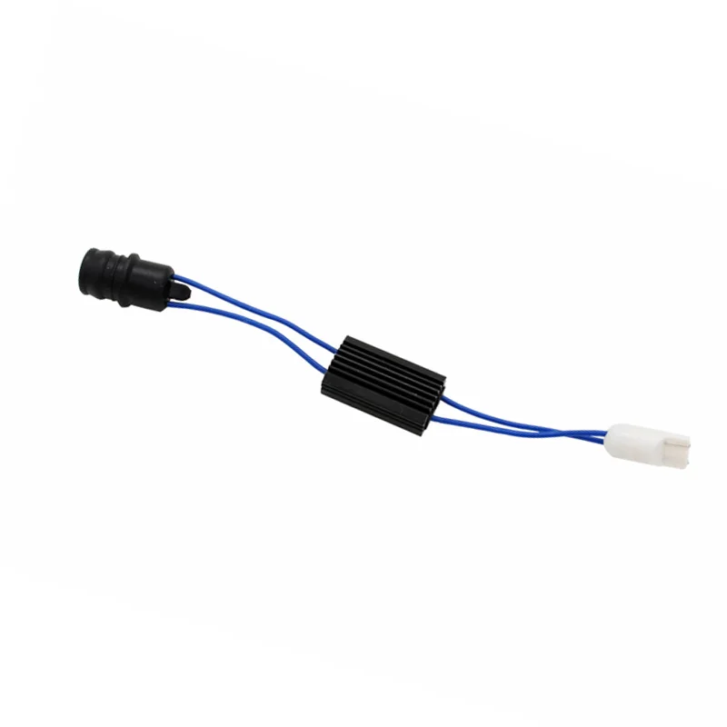 2Pcs/Set Car LED Headlight Decoder Fog Light No Error Load Resistor T10 168 No Flickering Warning Canceller Wire Harness Adapter led load resistor led canbus decoder